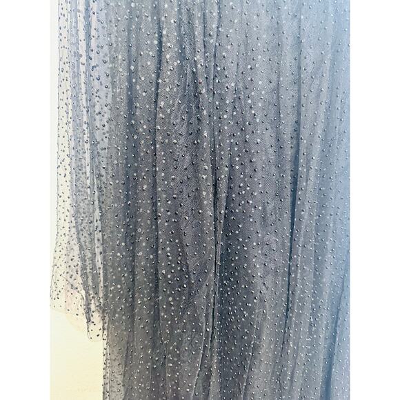 MAC DUGGAL Black One Shoulder Embellished Tulle Mini Party Formal Gown Dress 4 - Picture 11 of 16